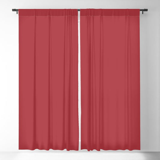 Medium Red Solid Color Pairs 2023 Trending Hue Dunn-Edwards Red-y for Fun DEFD14 - Liberated Nomads Collection Blackout Curtains