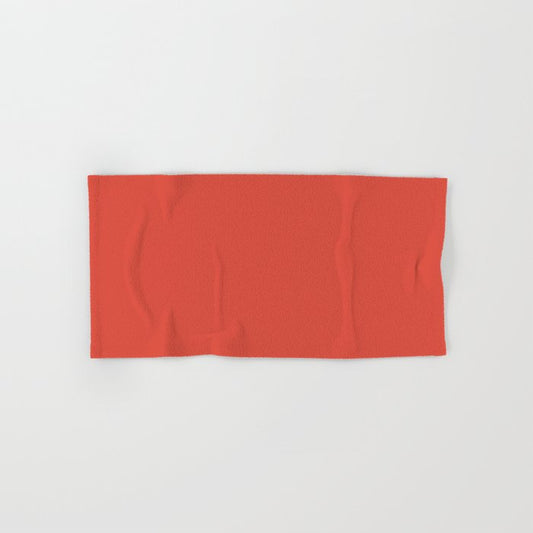 Medium Red Solid Color Pairs 2023 Trending Hue Dunn-Edwards Vermilion DEFD22 - Live in Joy Collection Hand & Bath Towels