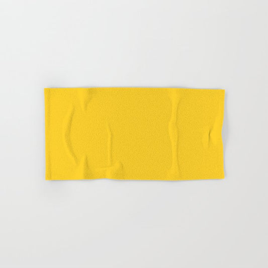 Medium Yellow Solid Color Pairs 2023 Trending Hue Dunn-Edwards Lemon Punch DE5398 - Live in Joy Collection Hand & Bath Towels