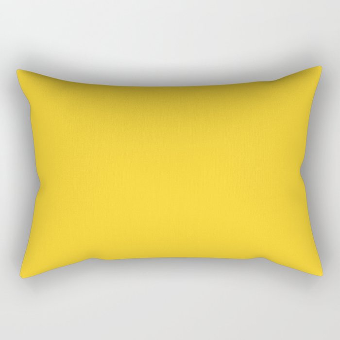 Medium Yellow Solid Color Pairs 2023 Trending Hue Dunn-Edwards Lemon Punch DE5398 - Live in Joy Collection Rectangle Pillow
