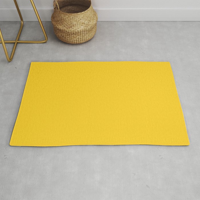 Medium Yellow Solid Color Pairs 2023 Trending Hue Dunn-Edwards Lemon Punch DE5398 - Live in Joy Collection Throw & Area Rugs