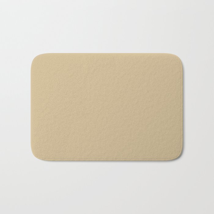Mid-tone Beige Solid Color Pairs Dulux 2023 Trending Shade Beaten Track S15E3 Bath Mat