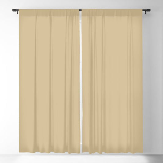 Mid-tone Beige Solid Color Pairs Dulux 2023 Trending Shade Beaten Track S15E3 Blackout Curtain