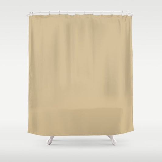 Mid-tone Beige Solid Color Pairs Dulux 2023 Trending Shade Beaten Track S15E3 Shower Curtain