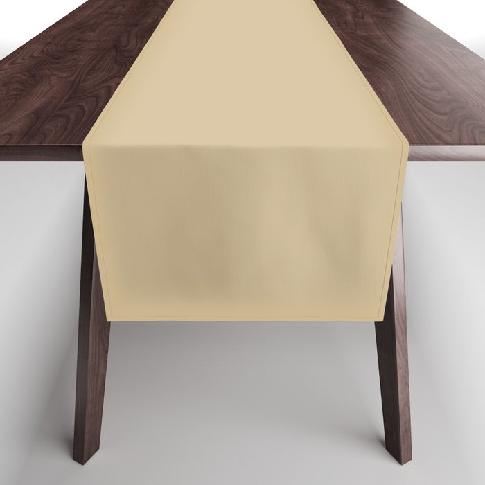 Mid-tone Beige Solid Color Pairs Dulux 2023 Trending Shade Beaten Track S15E3 Table Runner