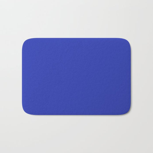 Mid-tone Blue Solid Color Pairs 2023 Trending Hue Dunn-Edwards Kinetic Energy DEFD49 - Live in Joy Collection Bath Mat