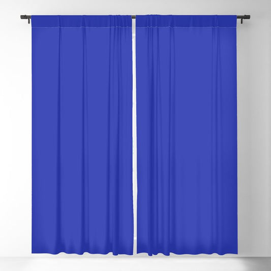 Mid-tone Blue Solid Color Pairs 2023 Trending Hue Dunn-Edwards Kinetic Energy DEFD49 - Live in Joy Collection Blackout Curtains