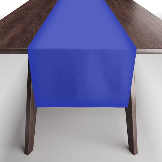 Mid-tone Blue Solid Color Pairs 2023 Trending Hue Dunn-Edwards Kinetic Energy DEFD49 - Live in Joy Collection Table Runner