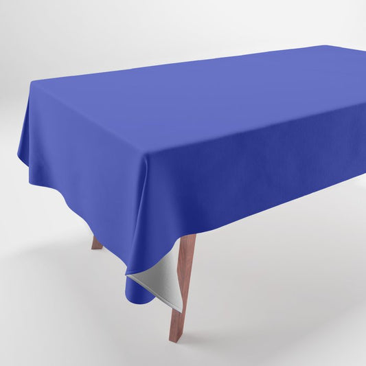 Mid-tone Blue Solid Color Pairs 2023 Trending Hue Dunn-Edwards Kinetic Energy DEFD49 - Live in Joy Collection Tablecloth
