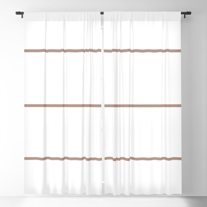 Mid-tone Brown White Horizontal Stripe Pattern Pairs 2023 COTY Redend Point SW 9081 Blackout Curtains