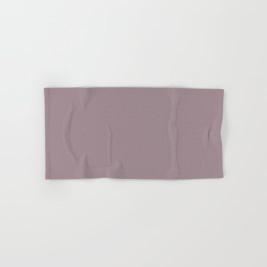 Mid-tone Dusty Violet Purple Solid Color PPG Gothic Amethyst PPG1046-5 - All One Single Hue Colour Hand & Bath Towel
