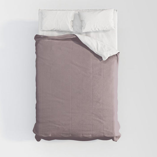 Mid-tone Dusty Violet Purple Solid Color PPG Gothic Amethyst PPG1046-5 - All One Single Hue Colour Comforter