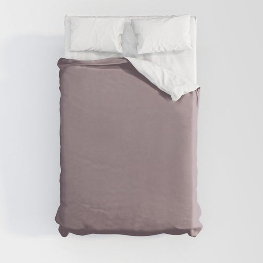 Mid-tone Dusty Violet Purple Solid Color PPG Gothic Amethyst PPG1046-5 - All One Single Hue Colour Duvet Cover