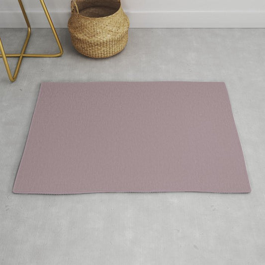 Mid-tone Dusty Violet Purple Solid Color PPG Gothic Amethyst PPG1046-5 - All One Single Hue Colour Throw & Area Rugs