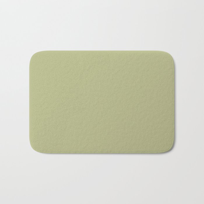 Mid-tone Green Solid Color Dunn & Edwards 2023 Trending Color Aloe Plant DE5563 Life in Poetry Collection Bath Mat