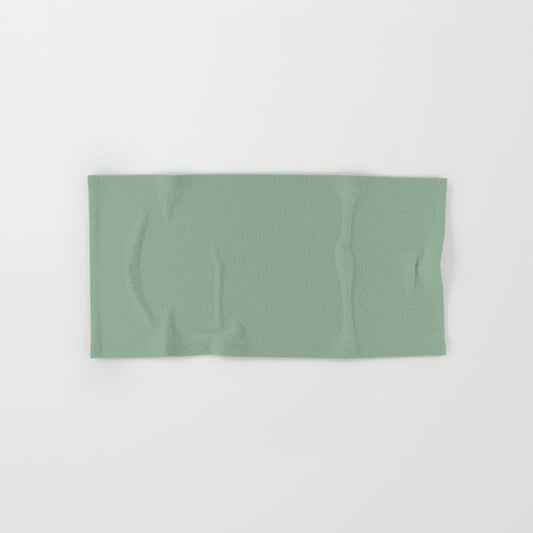 Mid-tone Green Solid Color Pairs 2023 Trending Hue Dutch Boy Glamorized Green 328-4DB Hand & Bath Towels