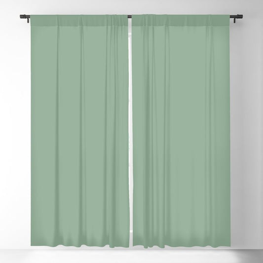 Mid-tone Green Solid Color Pairs 2023 Trending Hue Dutch Boy Glamorized Green 328-4DB Blackout Curtains