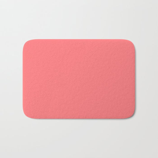Mid-tone Pink Solid Color Dunn & Edwards 2023 Trending Color Pink Glamour DE5103 Life in Poetry Collection Bath Mat
