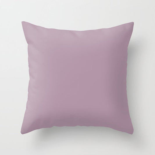 Mid-tone Purple Solid Color Dunn & Edwards 2023 Trending Color Grapevine DET408 Life in Poetry Collection Throw Pillow
