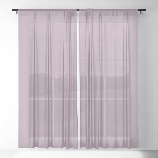 Mid-tone Purple Solid Color Dunn & Edwards 2023 Trending Color Grapevine DET408 Life in Poetry Collection Sheer Curtains