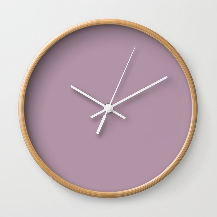 Mid-tone Purple Solid Color Dunn & Edwards 2023 Trending Color Grapevine DET408 Life in Poetry Collection Wall Clock