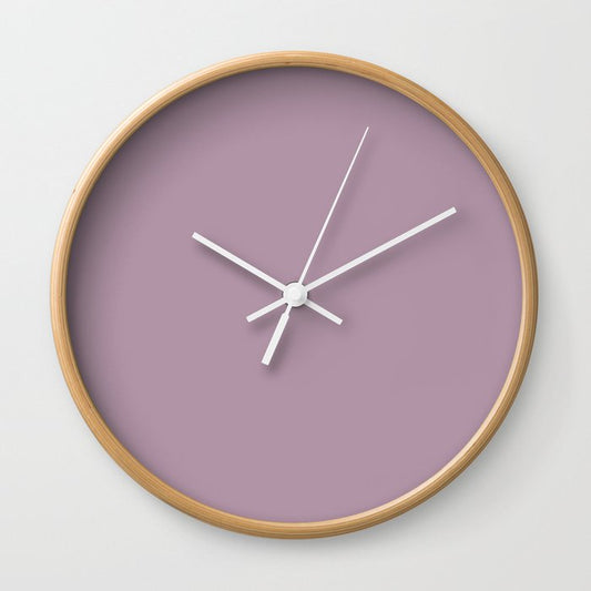 Mid-tone Purple Solid Color Dunn & Edwards 2023 Trending Color Grapevine DET408 Life in Poetry Collection Wall Clock