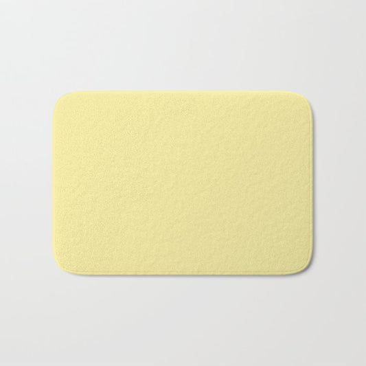 Mid-tone Yellow Solid Color Dunn & Edwards 2023 Trending Color Lemon Gelato DE5464 Life in Poetry Collection Bath Mat