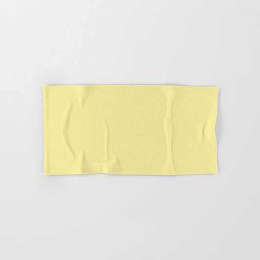 Mid-tone Yellow Solid Color Dunn & Edwards 2023 Trending Color Lemon Gelato DE5464 Life in Poetry Collection Hand & Bath Towels