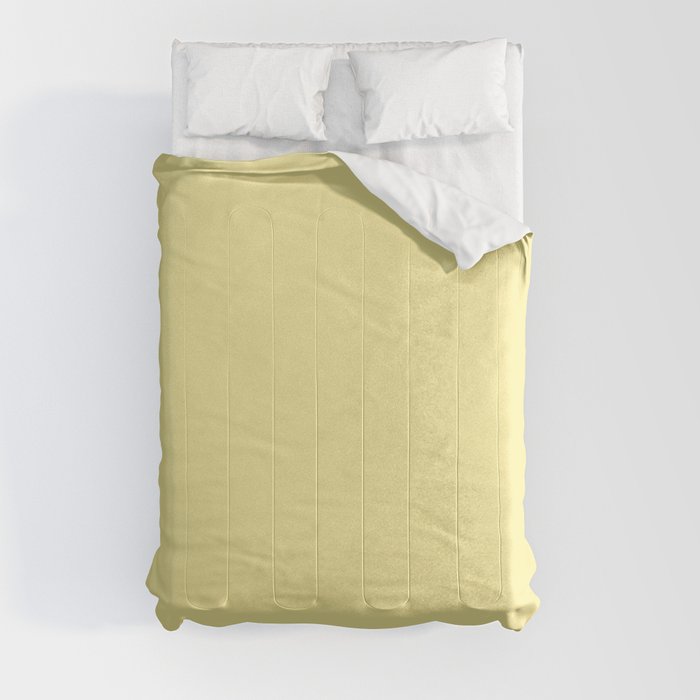 Mid-tone Yellow Solid Color Dunn & Edwards 2023 Trending Color Lemon Gelato DE5464 Life in Poetry Collection Comforter