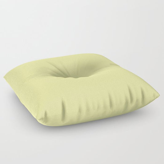 Mid-tone Yellow Solid Color Dunn & Edwards 2023 Trending Color Lemon Gelato DE5464 Life in Poetry Collection Floor Pillow