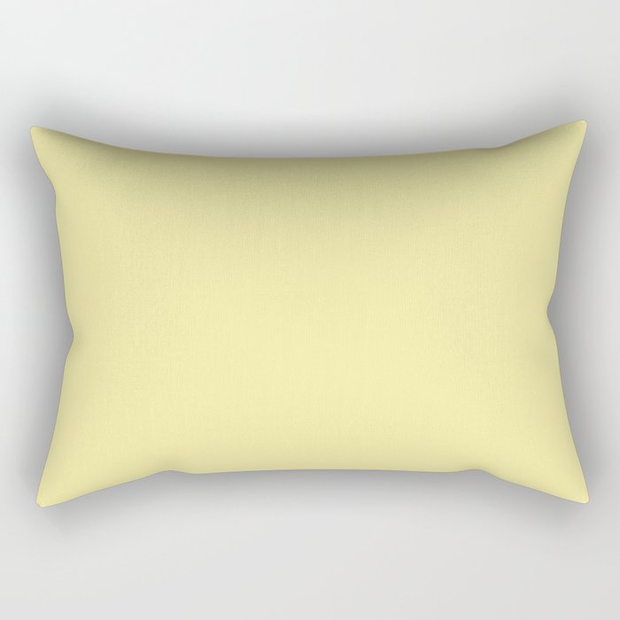Mid-tone Yellow Solid Color Dunn & Edwards 2023 Trending Color Lemon Gelato DE5464 Life in Poetry Collection Rectangle Pillow