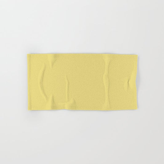 Mid-tone Yellow Solid Color Pairs Dulux 2023 Trending Shade Day Glow S17G4 Hand & Bath Towel