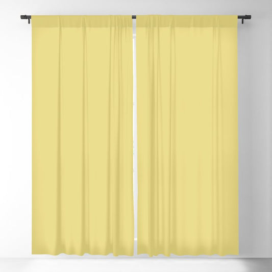 Mid-tone Yellow Solid Color Pairs Dulux 2023 Trending Shade Day Glow S17G4 Blackout Curtain