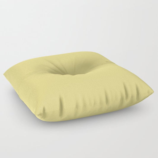 Mid-tone Yellow Solid Color Pairs Dulux 2023 Trending Shade Day Glow S17G4 Floor Pillow