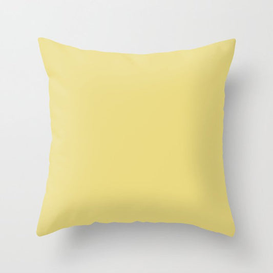 Mid-tone Yellow Solid Color Pairs Dulux 2023 Trending Shade Day Glow S17G4 Throw Pillow