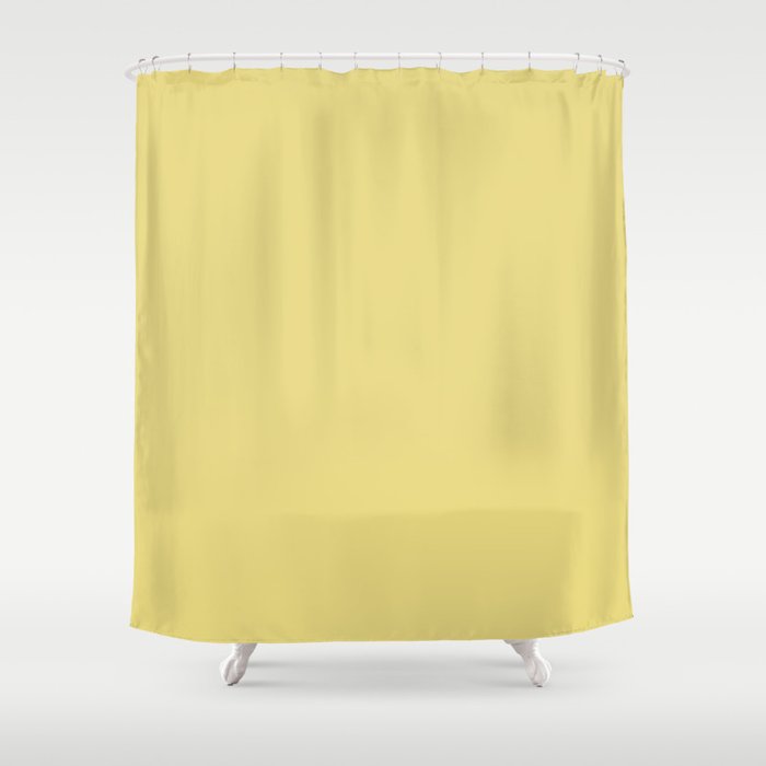 Mid-tone Yellow Solid Color Pairs Dulux 2023 Trending Shade Day Glow S17G4 Shower Curtain