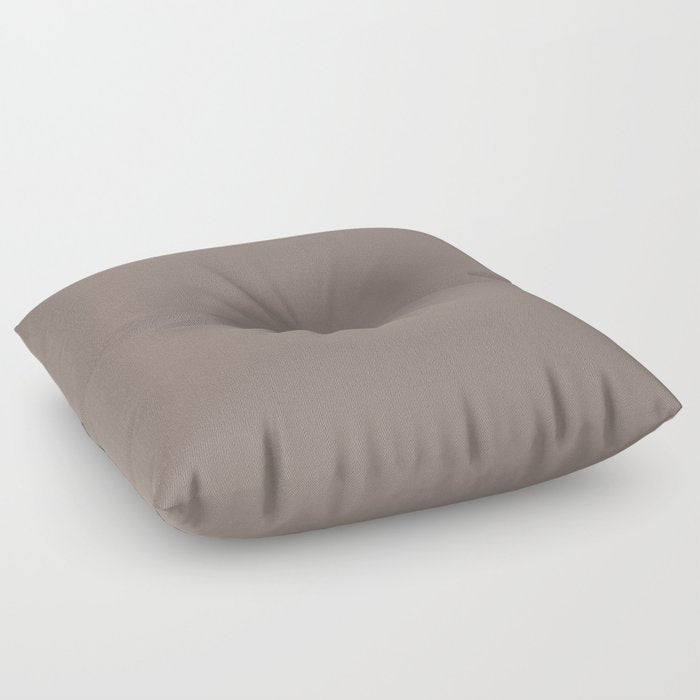 Midtone Gray Raspberry Solid Color Pairs PPG Cinnamon Toast PPG1017-5 - All Color - Simple Hue Floor Pillow