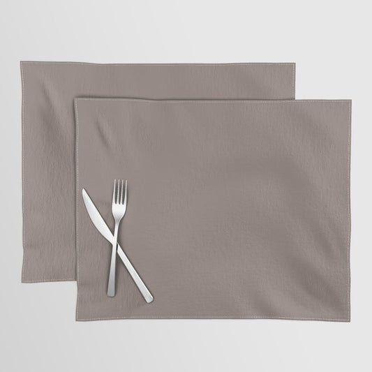 Midtone Gray Raspberry Solid Color Pairs PPG Cinnamon Toast PPG1017-5 - All Color - Simple Hue Placemat