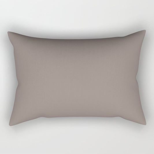 Midtone Gray Raspberry Solid Color Pairs PPG Cinnamon Toast PPG1017-5 - All Color - Simple Hue Rectangular Pillow