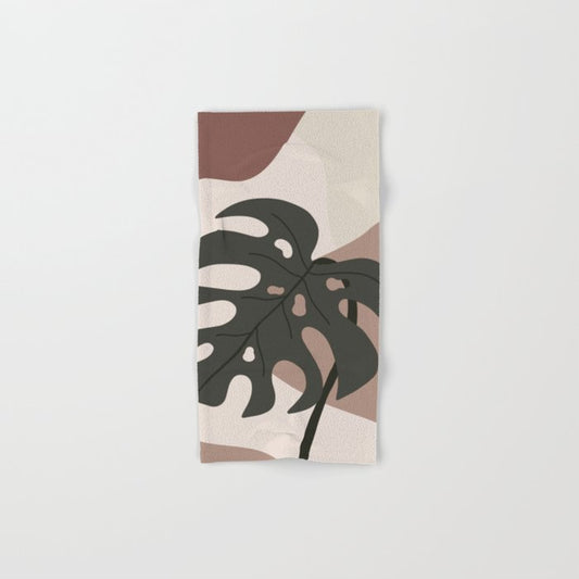 Modern Botanical Leaves Contemporary Shape Collection 4 Hand and Bath Towels