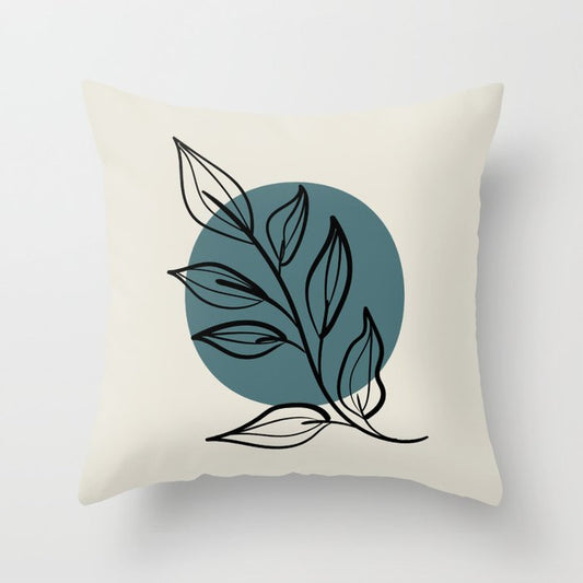 Modern Midcentury Botanical Floral Leaf Plant Shape 6 2023 COTY Vining Ivy PPG1148-6 and Accents Throw Pillow