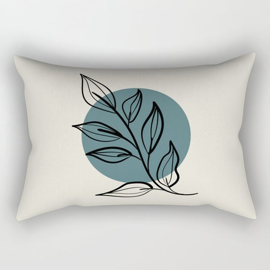 Modern Midcentury Botanical Floral Leaf Plant Shape 6 2023 COTY Vining Ivy PPG1148-6 and Accents Rectangle Pillow