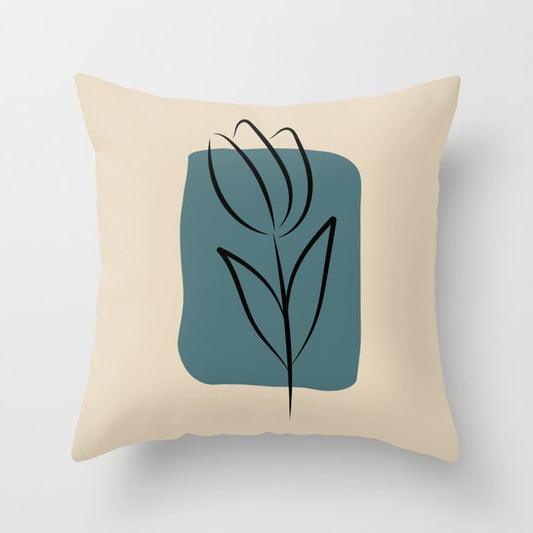 Modern Midcentury Botanical Floral Leaf Plant Shape 8 2023 COTY Vining Ivy PPG1148-6 and Accents Throw Pillow