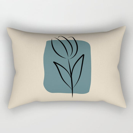 Modern Midcentury Botanical Floral Leaf Plant Shape 8 2023 COTY Vining Ivy PPG1148-6 and Accents Rectangle Pillow