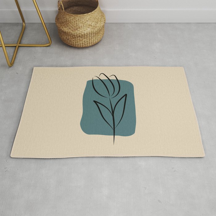Modern Midcentury Botanical Floral Leaf Plant Shape 8 2023 COTY Vining Ivy PPG1148-6 and Accents Throw and Area Rug