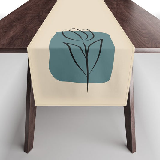 Modern Midcentury Botanical Floral Leaf Plant Shape 8 2023 COTY Vining Ivy PPG1148-6 and Accents Table Runner