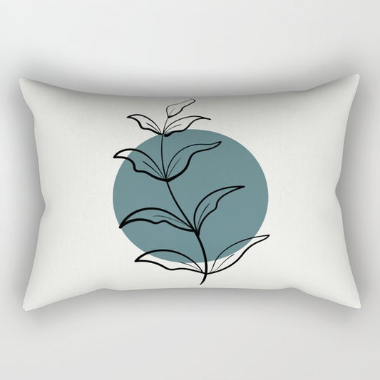 Modern Midcentury Botanical Floral Leaf Plant Shape 9 2023 COTY Vining Ivy PPG1148-6 and Accents Rectangle Pillow