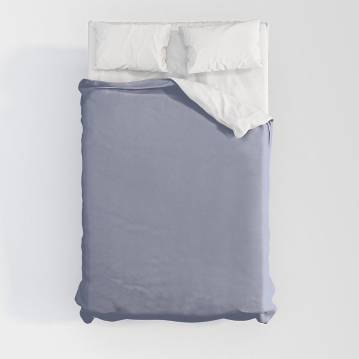 Muted Blue Purple Solid Color Pairs 2023 Trending Hue Dunn-Edwards Midnight Blush DE5913 - Liberated Nomads Collection Duvet