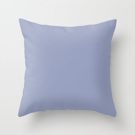 Muted Blue Purple Solid Color Pairs 2023 Trending Hue Dunn-Edwards Midnight Blush DE5913 - Liberated Nomads Collection Throw Pillow