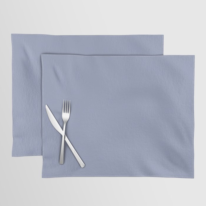 Muted Blue Purple Solid Color Pairs 2023 Trending Hue Dunn-Edwards Midnight Blush DE5913 - Liberated Nomads Collection Placemat Sets